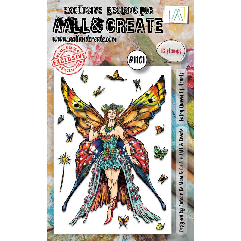 AALL & Create A6 Clear Stamp Set - Fairy Queen of Hearts, ALLTP1101