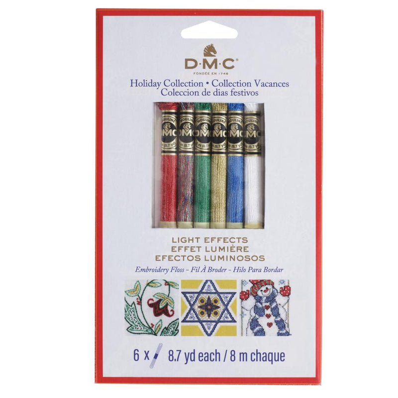 DMC Embroidery Light Effects Floss Pack - Holiday 6pc, LTE317WPK4