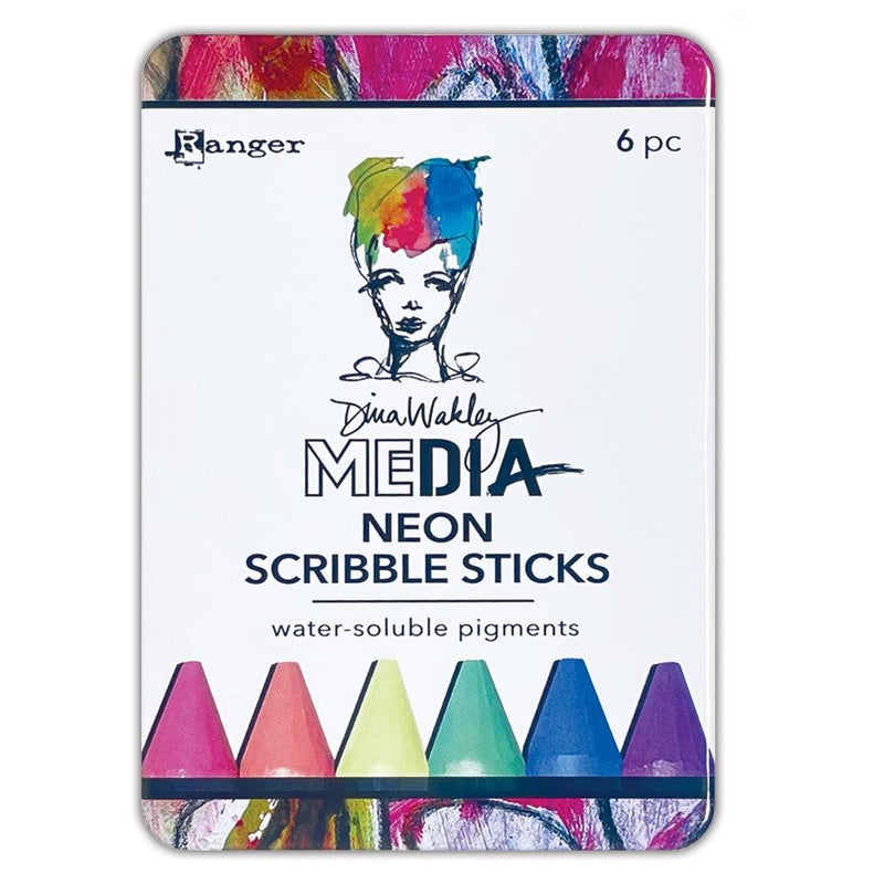 Dina Wakley MEdia - Scribble Sticks 4 - Neon, MDA85478