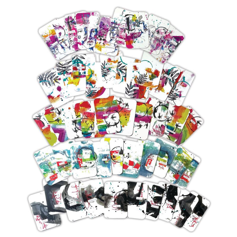 Dina Wakley MEdia - Glossy Art Cards 50Pk - Deck 1, MDA85621