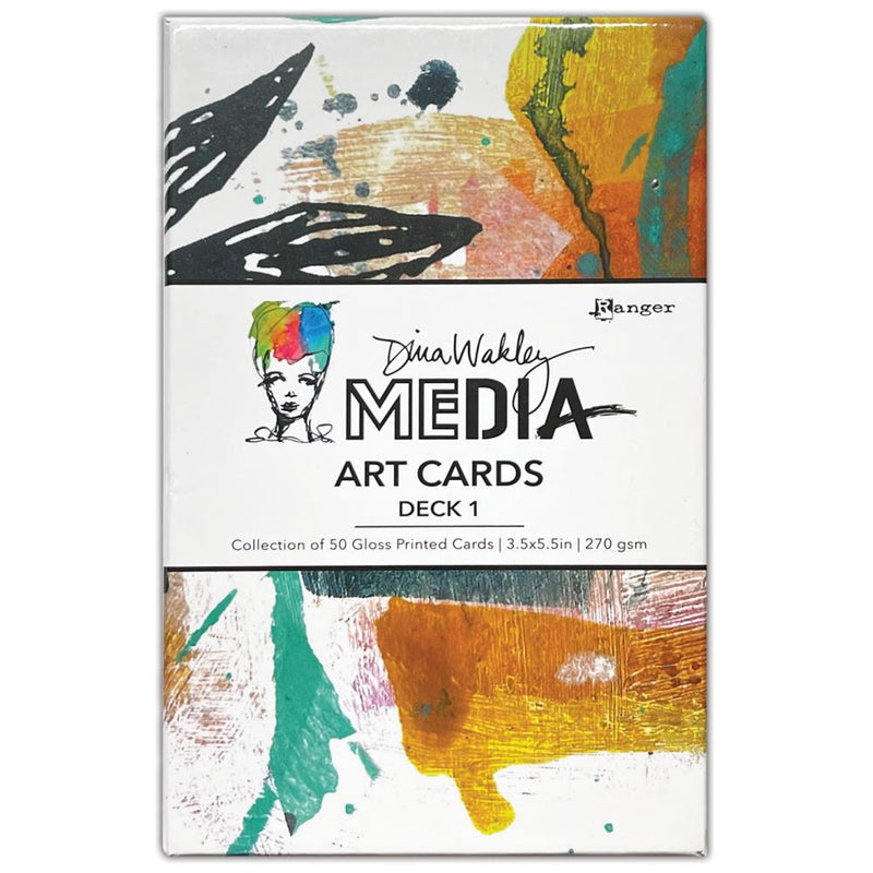 Dina Wakley MEdia - Glossy Art Cards 50Pk - Deck 1, MDA85621