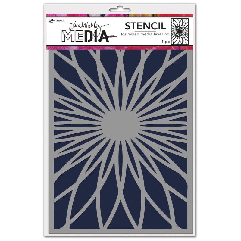 Dina Wakley MEdia Stencil 9x6 - Sunshine, MDS81654