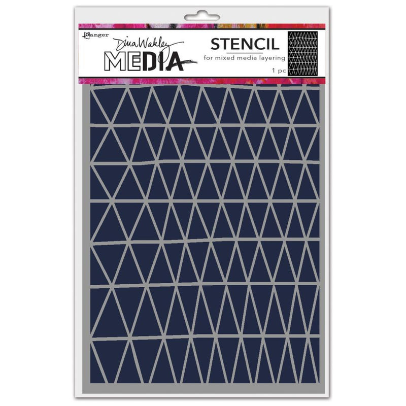 Dina Wakley MEdia Stencil 6" x 9" - Triangle Fence, MDS83153