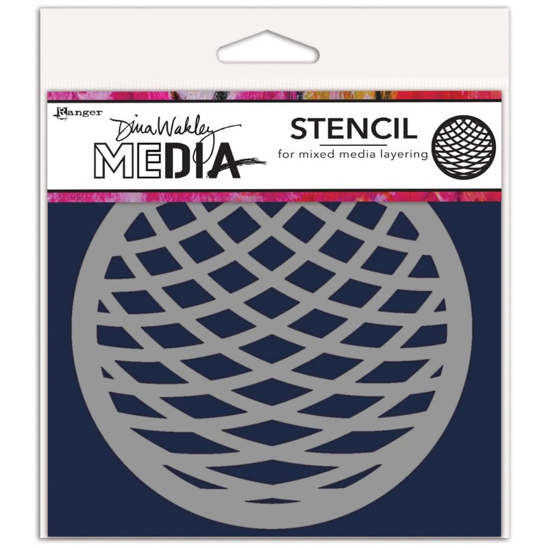 Dina Wakley MEdia Stencil 5.5 x 5.5 - Squished Coaster, MDS84976