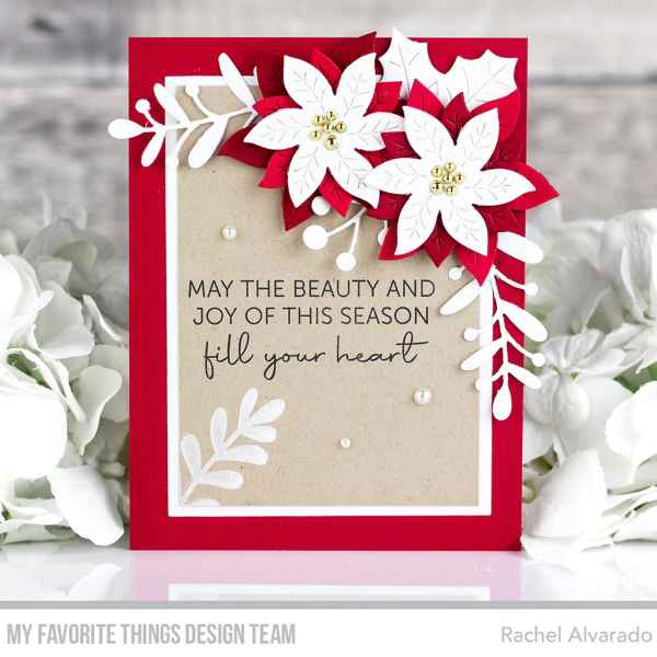 My Favorite Things Stamp Set - Pressed Poinsettias, MFT-CS-823