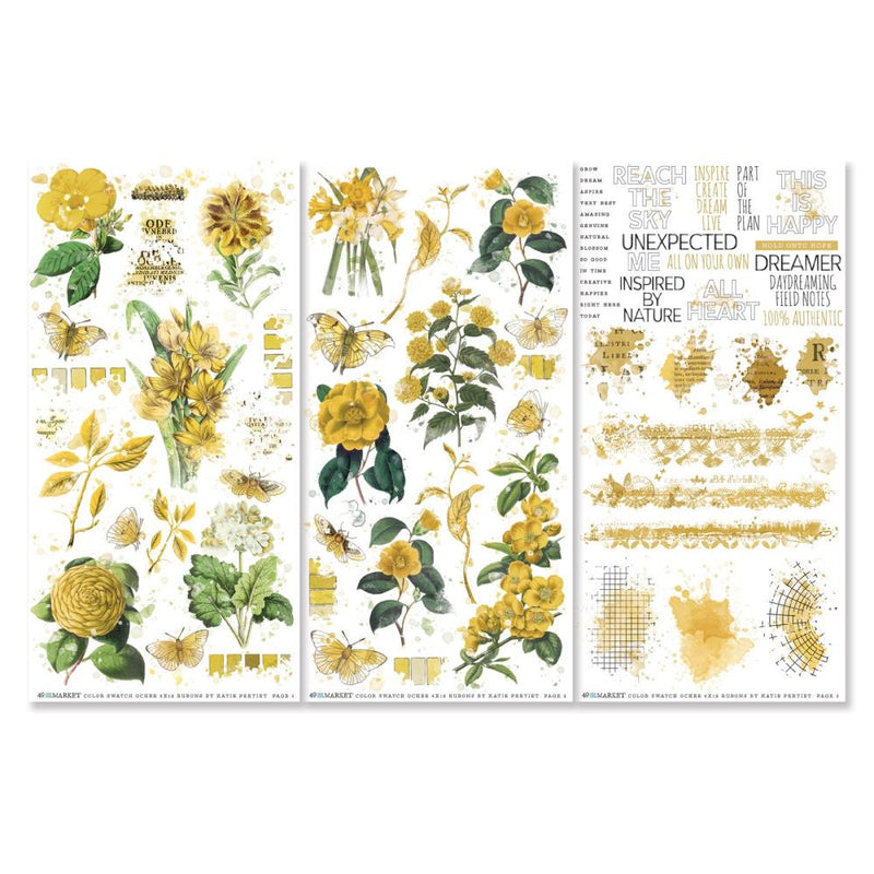 49 & Market Rub-On Transfer Set - Color Swatch: Ochre, OCS26887