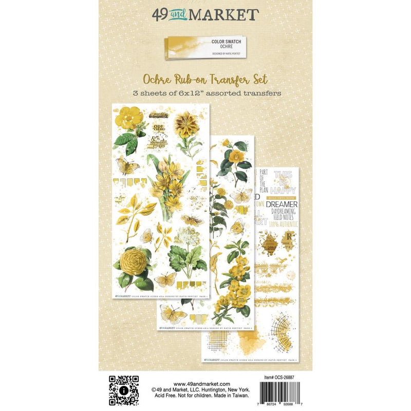 49 & Market Rub-On Transfer Set - Color Swatch: Ochre, OCS26887