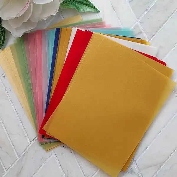 Pear Blossome Press - A2 Vellum Translucent Colors 45Pc, PBPVLM45