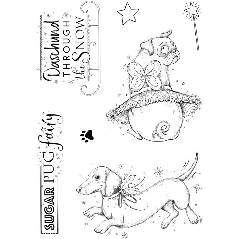 Pink Ink Designs 6x8 Clear Stamp Set - Pawsome Pooch, PI120