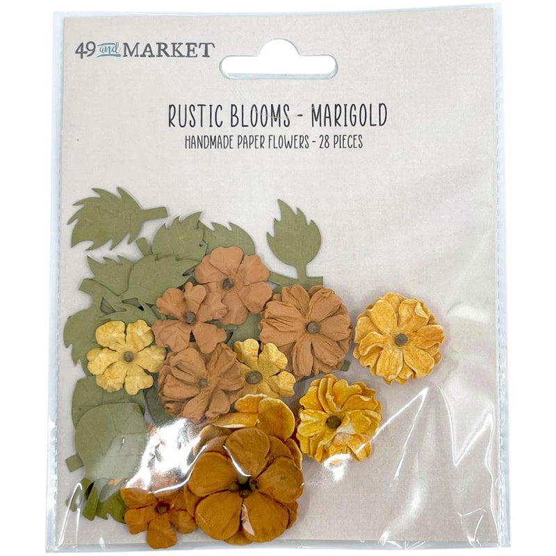 49 and Market Paper Flowers - Rustic Blooms - Marigold, RB-34901