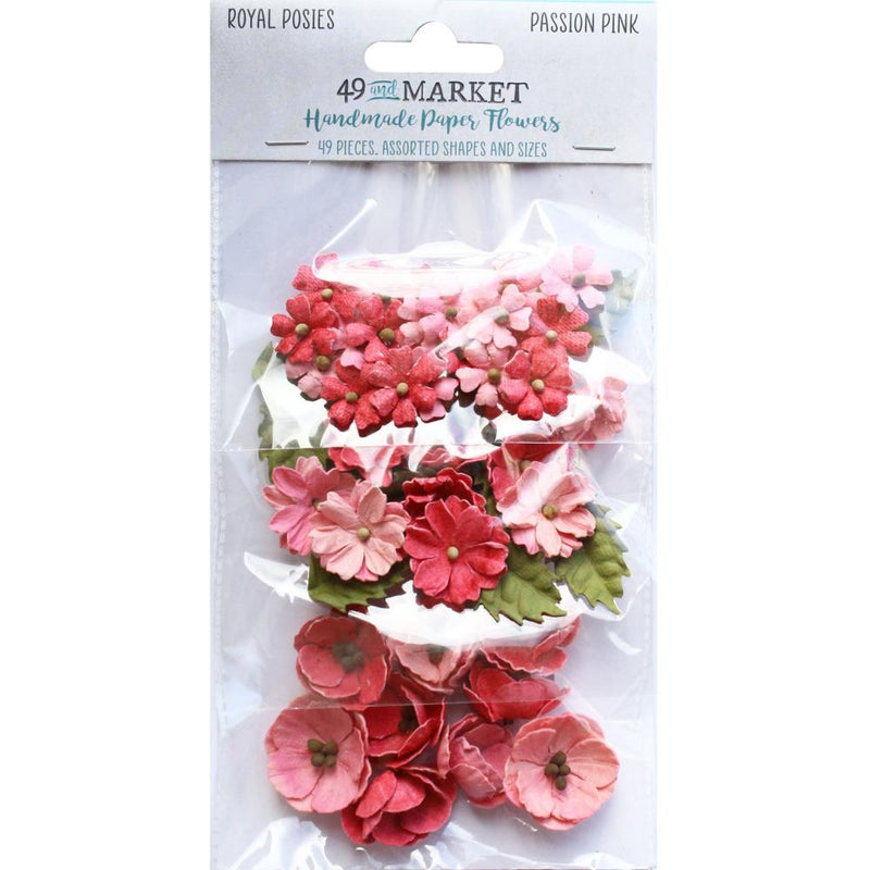 49 and Market Paper Flowers - Royal Posies - Passion Pink, RP-34116