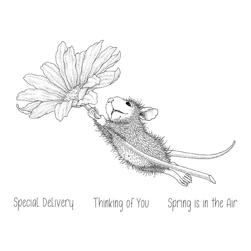 House Mouse Designs Cling Rubber Stamps - Daisy Mouse, RCS-002