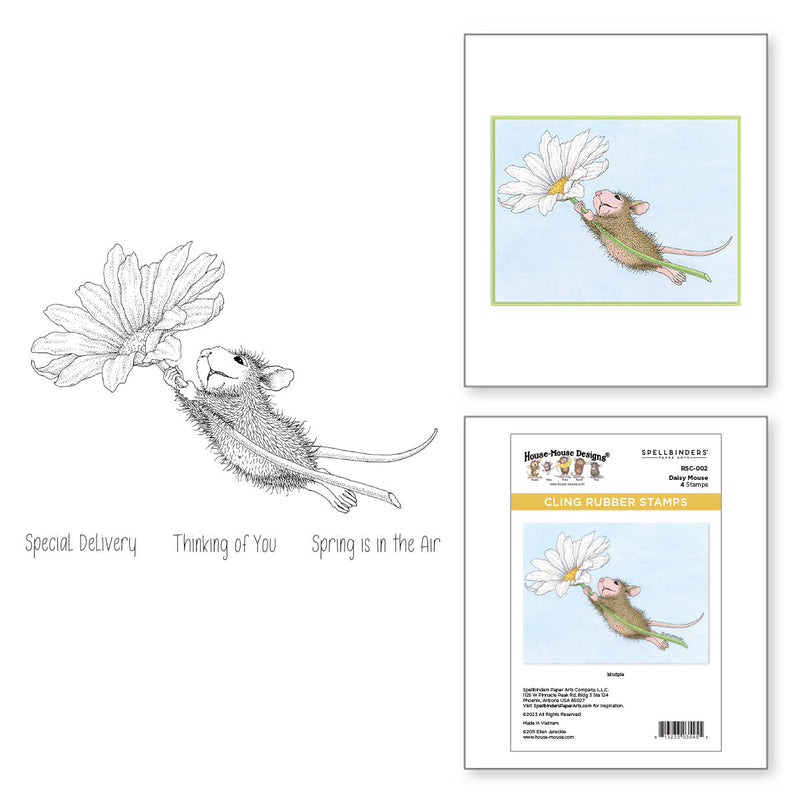 House Mouse Designs Cling Rubber Stamps - Daisy Mouse, RCS-002