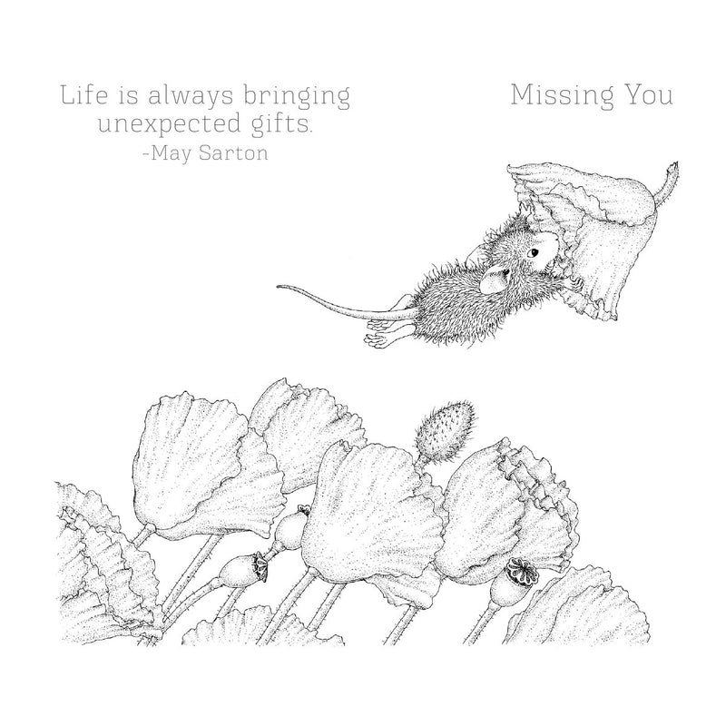 House Mouse Designs Cling Rubber Stamps - Popping By, RCS-004