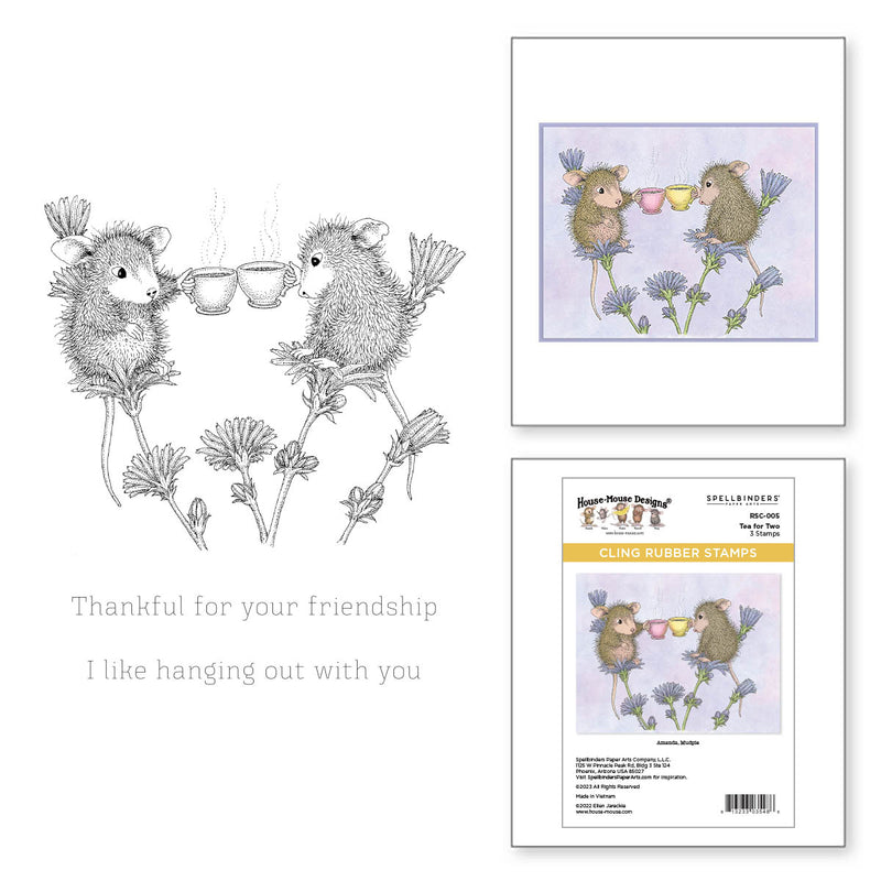 House Mouse Designs Cling Rubber Stamps - Tea for Two, RCS-005