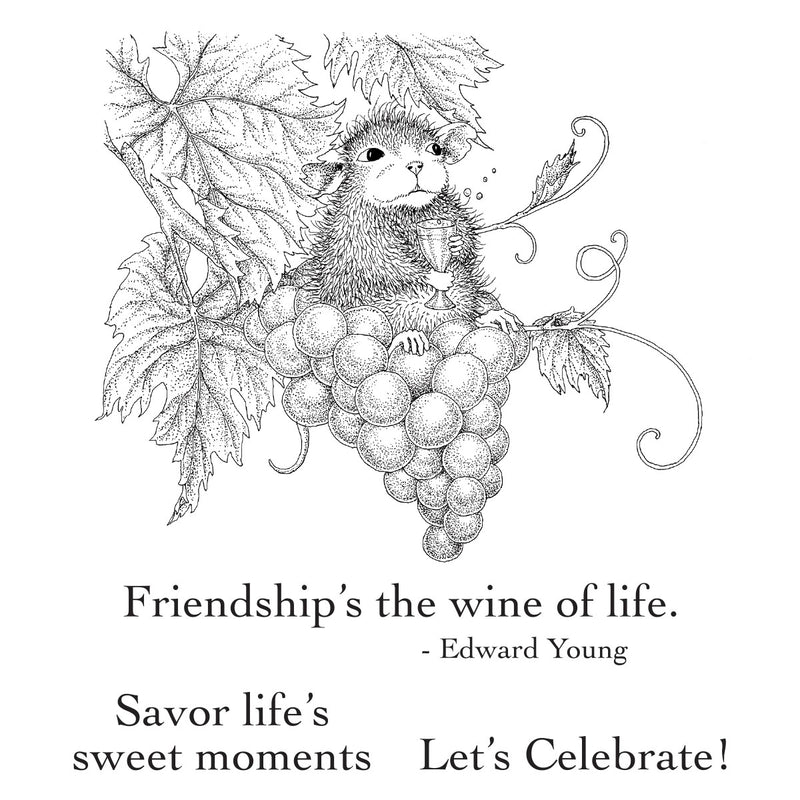 House Mouse Designs Cling Rubber Stamps - Cheers, RSC-043