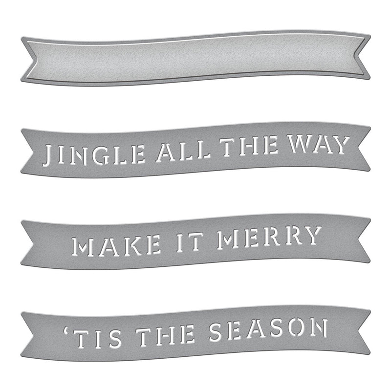 Spellbinders Etched Dies - Make It Merry Sentiments, S1-124