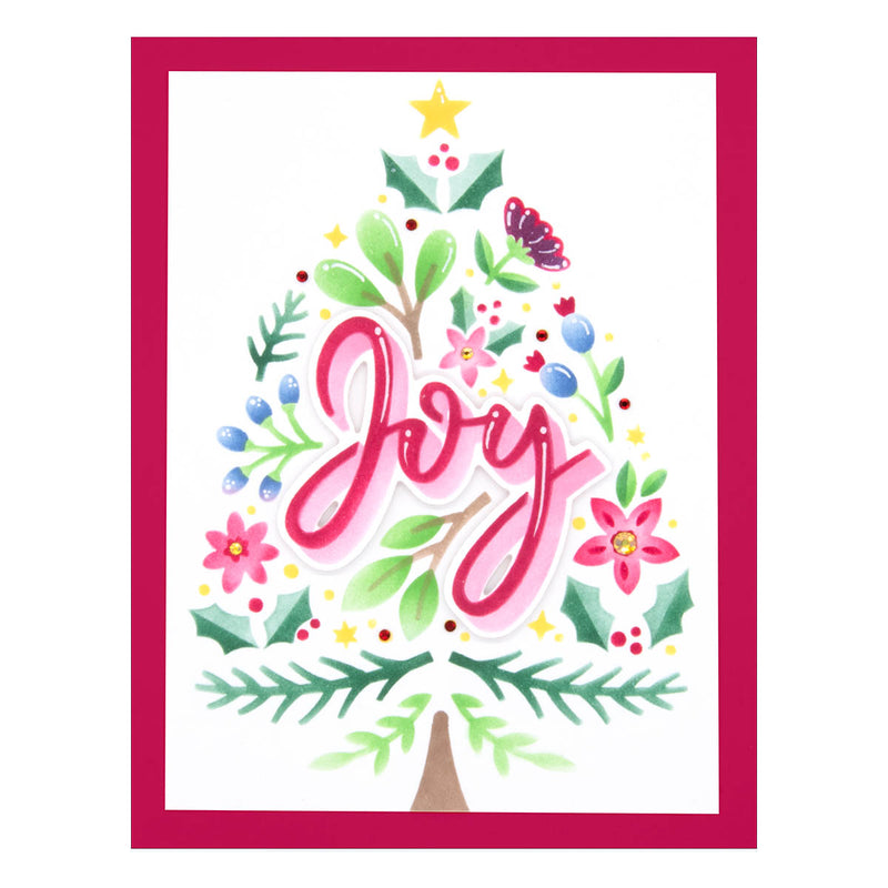 Spellbinders - Layered Joy Tree Stencil & Die Bundle, BD-0776