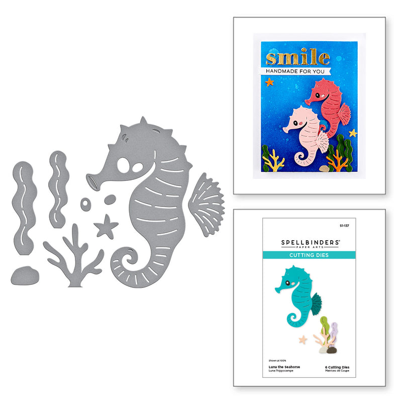 Spellbinders Etched Dies - Luna the Seahorse, S1-137