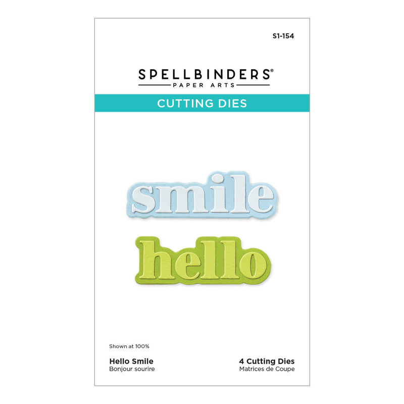 Spellbinders Etched Dies -Hello Smile, S1-154