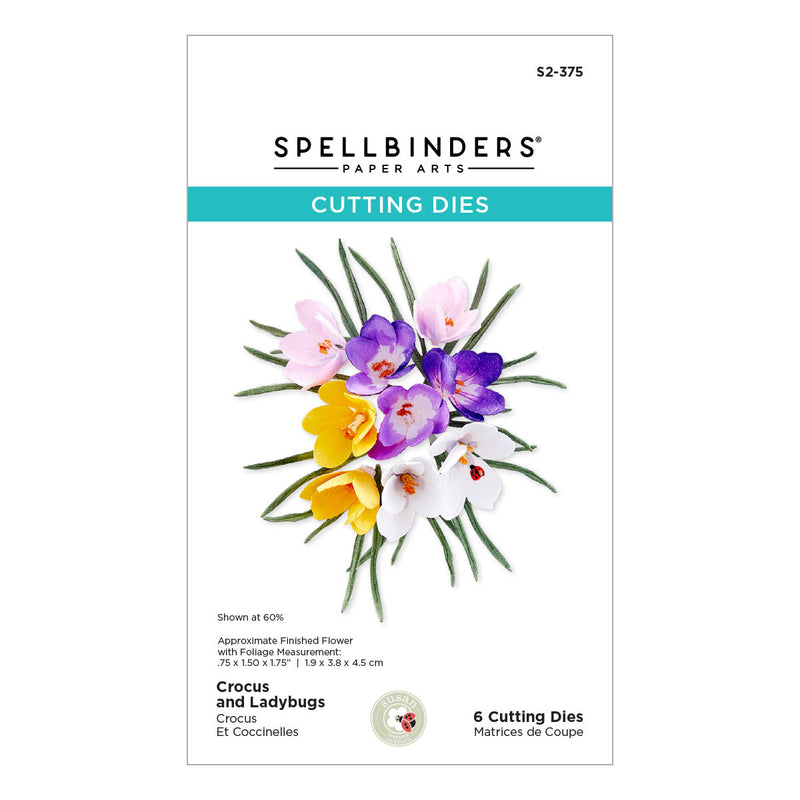 Spellbinders Etched Die Set - Crocus and Ladybugs, S2-375