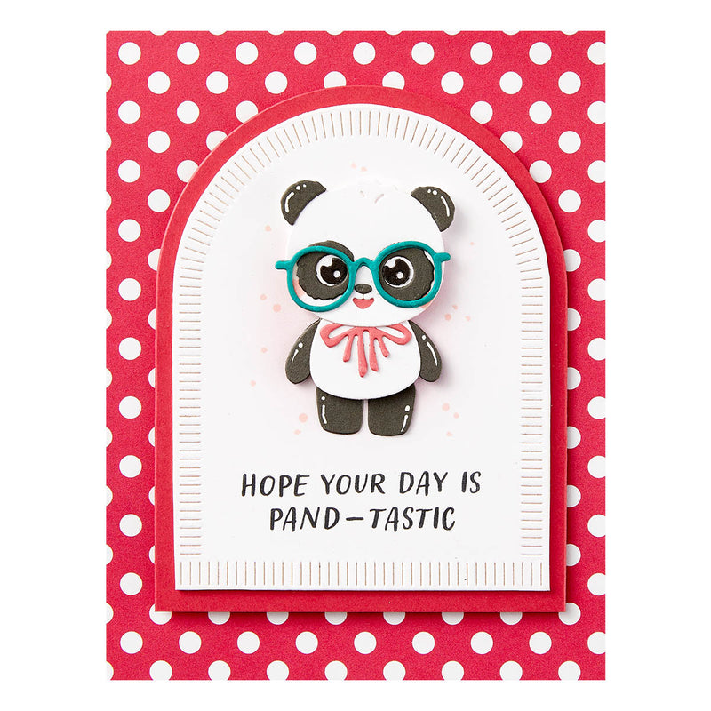 Spellbinders Etched Die Set - Dancin' Birthday Panda, S2-378