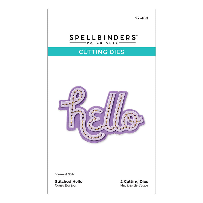 Spellbinders Etched Dies - Stitched Hello, S2-408