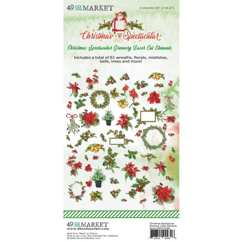 49 & Market Laser Cut Elements- Christmas Spectacular 2023 - Greenery, S2324326