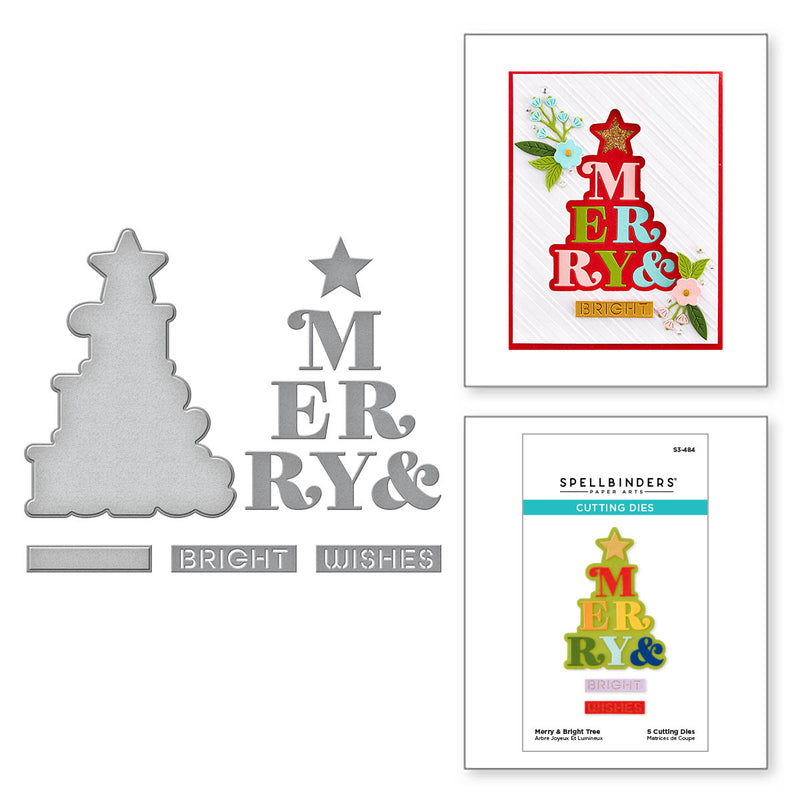 Spellbinders Etched Dies - Merry & Bright Tree, S3-484