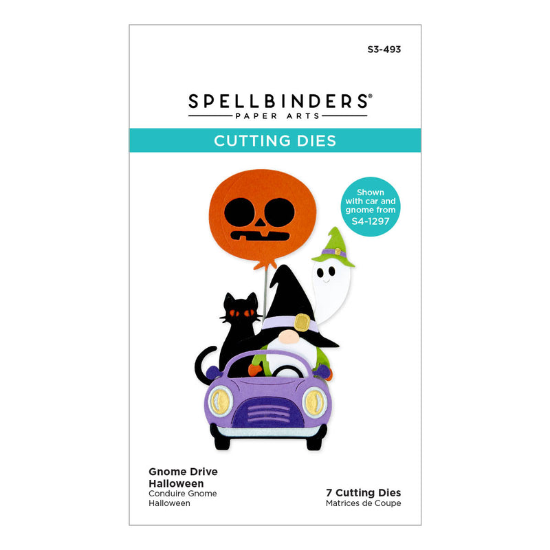 Spellbinders Etched Dies - Gnome Drive Halloween, S3-493