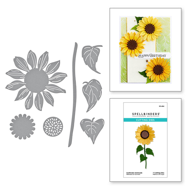 Spellbinders Etched Dies - Sunflower Serenade, S3-494