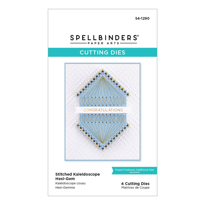 Spellbinders Cutting Dies -Stitched Kaleidoscope Hexi-Gem, S4-1290