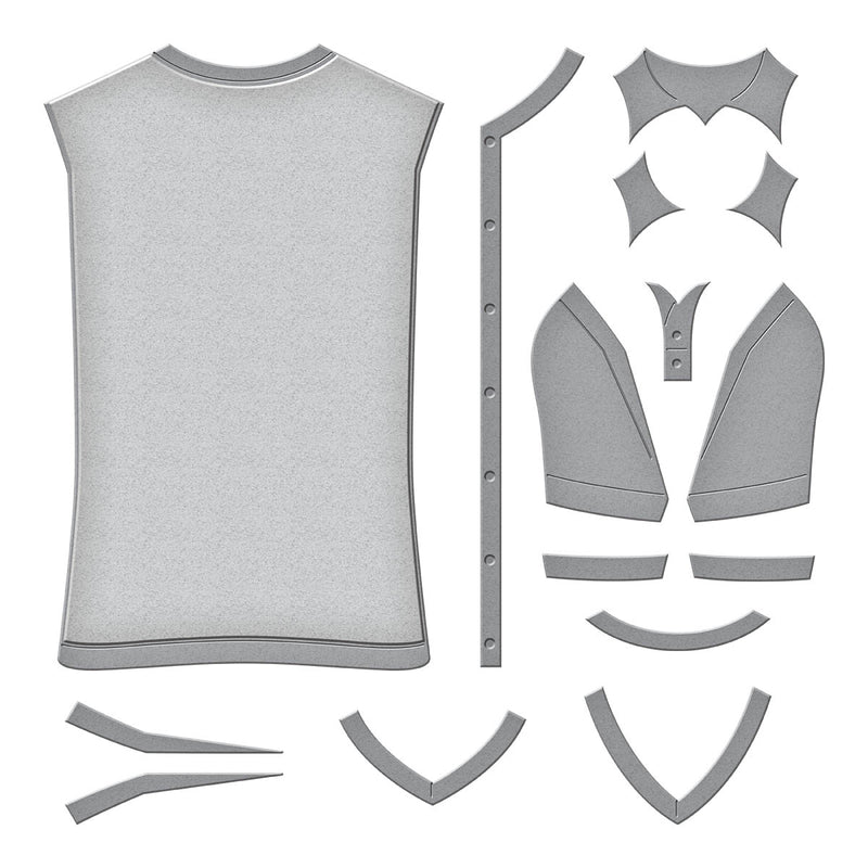 Spellbinders Etched Die Set - Athletic Apparel, S4-1294 by Justine Dvorak