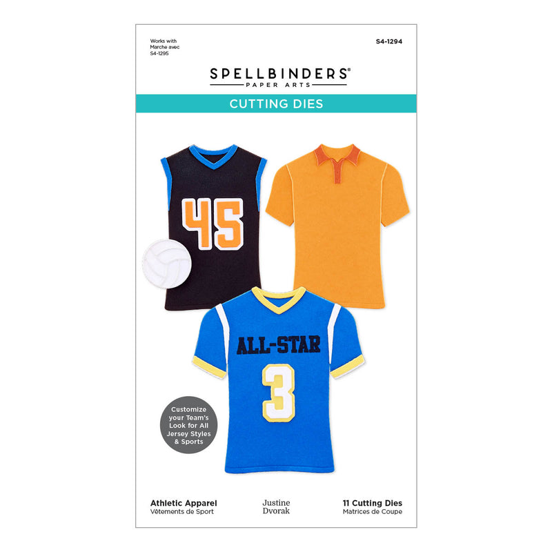 Spellbinders Etched Die Set - Athletic Apparel, S4-1294 by Justine Dvorak