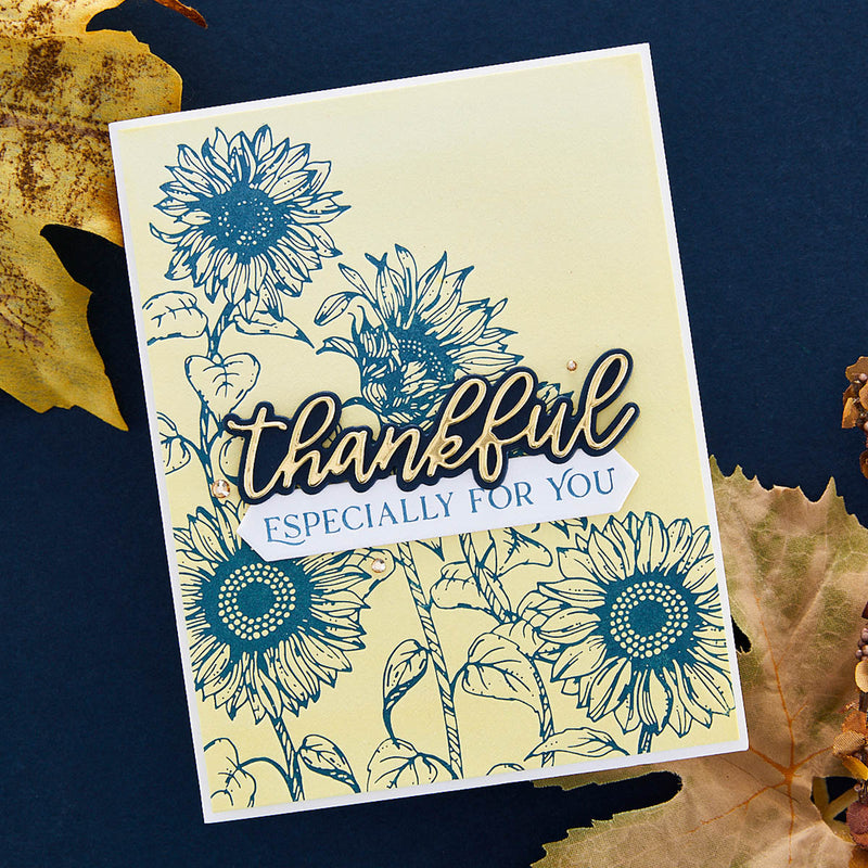 Spellbinders Etched Dies - Sunflower Sentiments, S4-1312