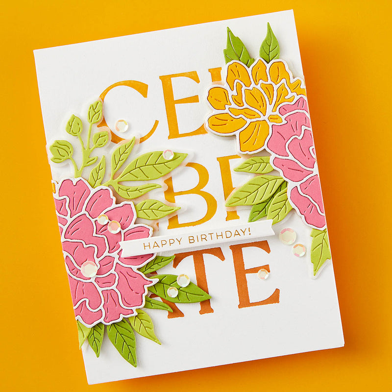 Spellbinders Etched Dies - Peony Celebration, S4-1333 by: Yana Smakula