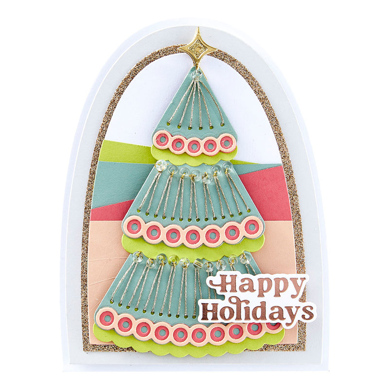 Spellbinders Etched Dies - Stitched Holiday Tree, S4-1367