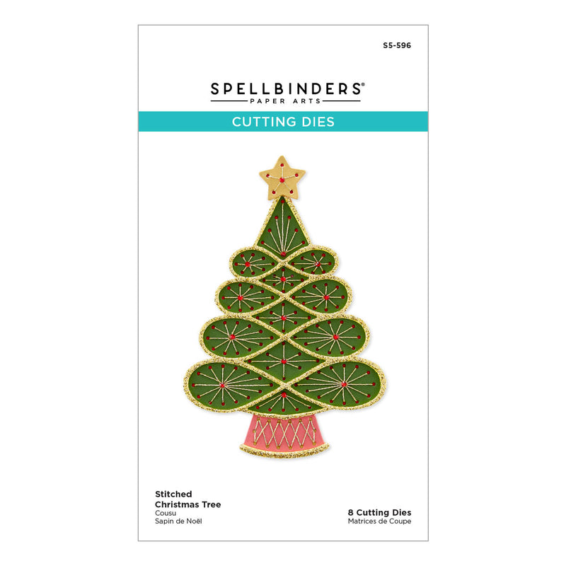 Spellbinders Etched Dies - Stitched Christmas Tree, S5-596