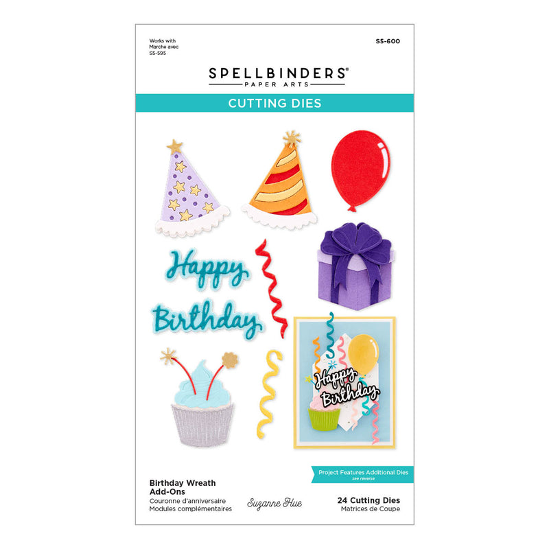 Spellbinders Etched Dies - Birthday Wreath Add-Ons, S5-600 by: Suzanne Hue