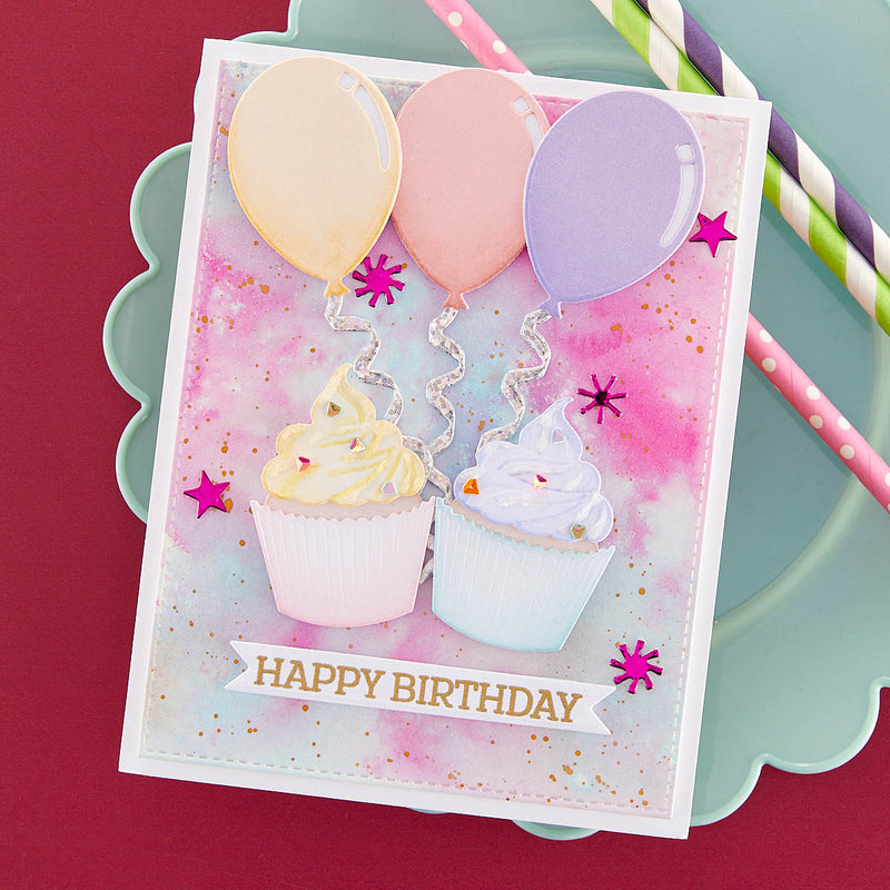 Spellbinders Etched Dies - Birthday Wreath Add-Ons, S5-600 by: Suzanne Hue