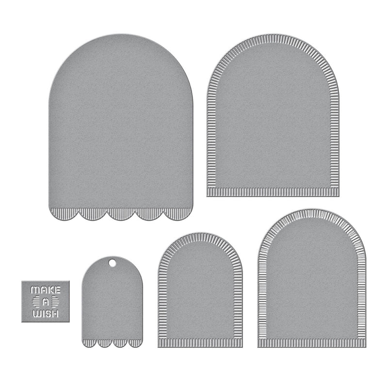 Spellbinders Etched Die Set - Make A Wish Arch Panels, S5-619