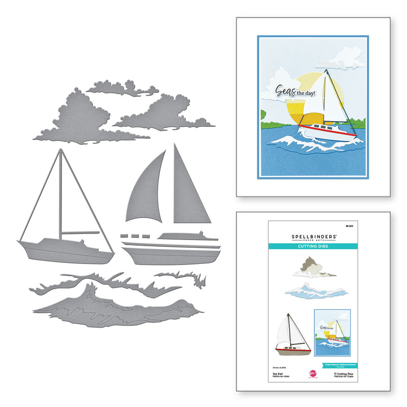 Spellbinders Etched Die Set - Set Sail, S5-633 by: Dawn Woleslagle