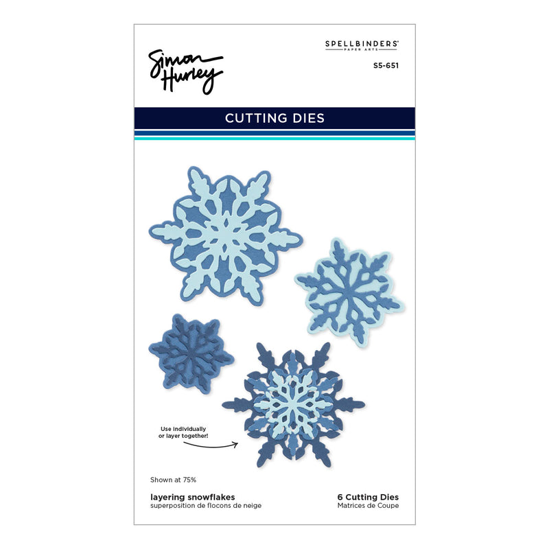 Spellbinders Etched Dies - Layering Snowflakes, S5-651