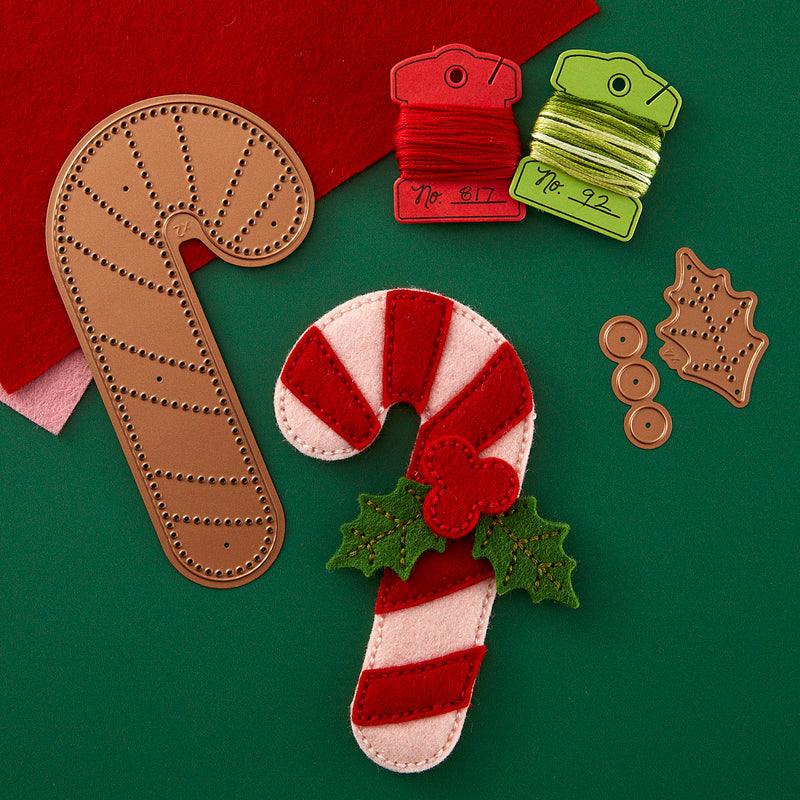 Spellbinders Etched Die Set - Felt Candy Cane, S5-659 by: Nichol Spohr