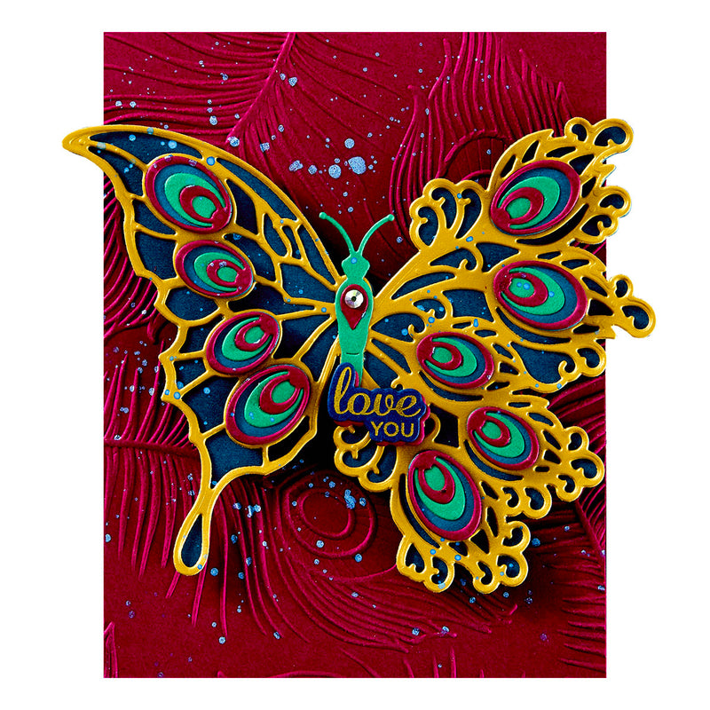 Spellbinders Etched Dies - Peacock Butterfly, S6-238 by Dawn Bibby