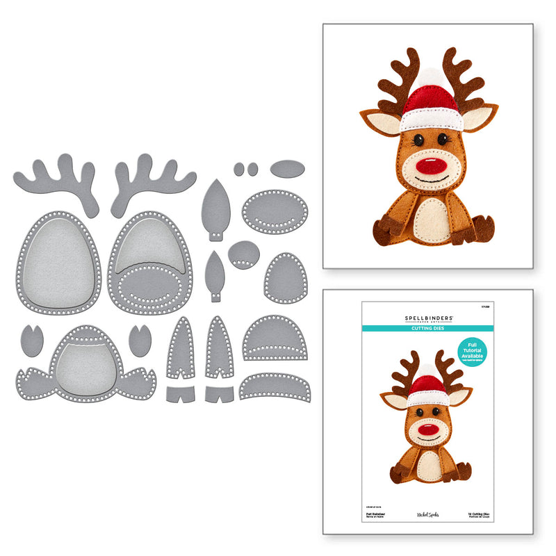 Spellbinders Etched Die Set - Felt Reindeer, S7-259 by: Nichol Spohr