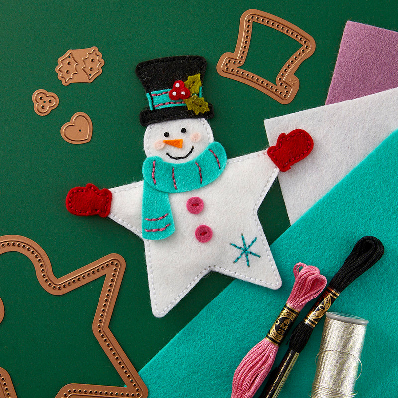 Spellbinders Etched Die Set - Felt Snowman Star, S7-262 by: Nichol Spohr