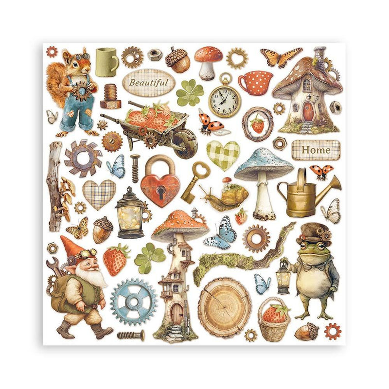 Stamperia D/S 12x12 Paper Pad 10Pc - Hidden Grove, SBBL168