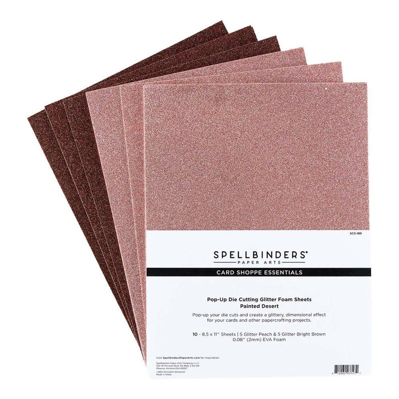 Spellbinders Pop-Up Die Cutting Glitter Foam Sheets - Painted Desert, SCS-189