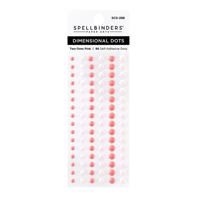 Spellbinders Dimensional Enamel Dots - Two-Tone Pink, SCS-288